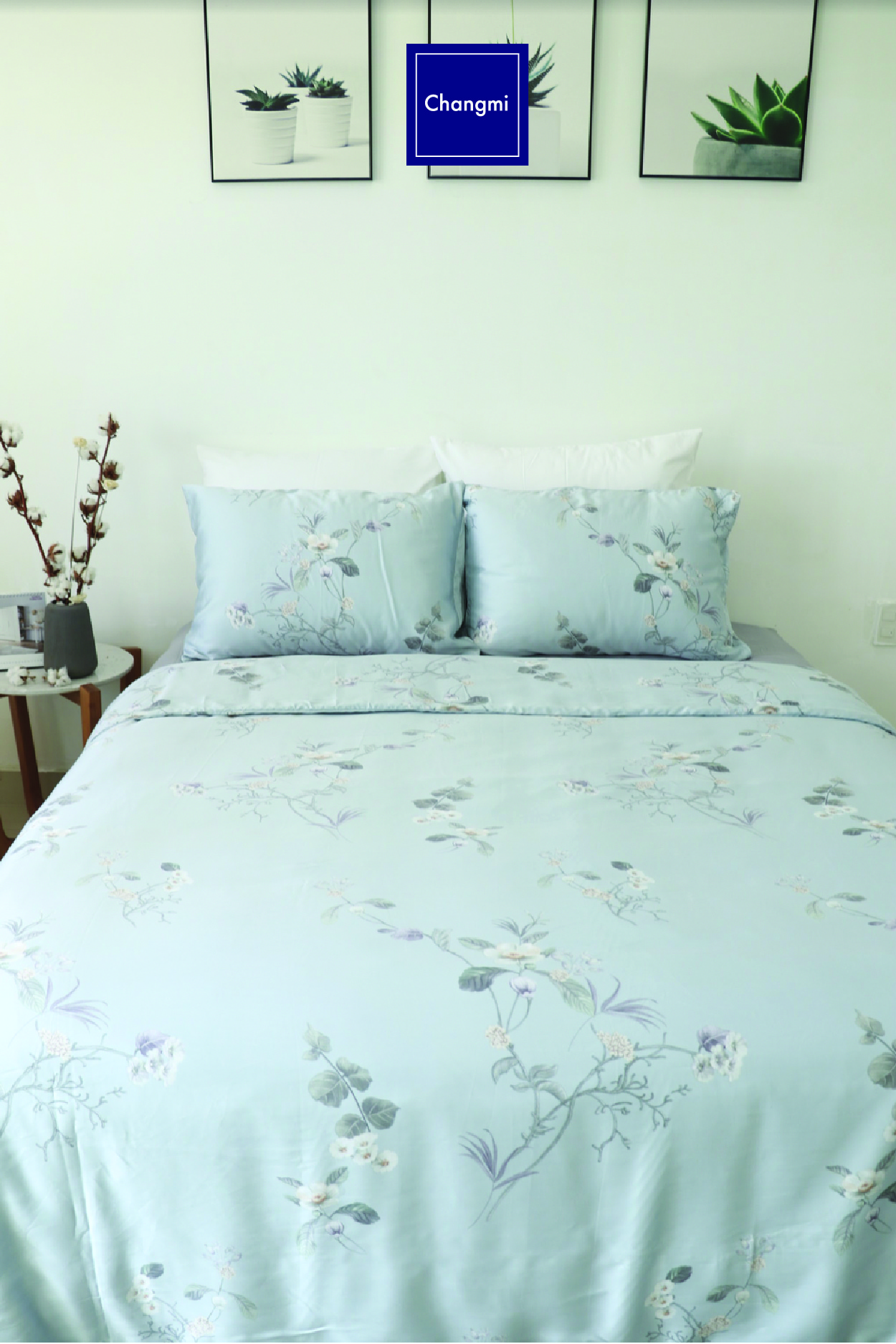 Tổng hợp các loại vải không nhăn được ưa chuộng hiện nay 11 Dòng sản phẩm chăn ga Tencel Modal Floral vải modal với màu sắc nhã nhặn và thanh lịch