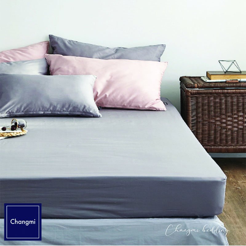 Chăn ga gối vảo cotton Satin Steel Grey thiết kế từ chất liệu Cotton
