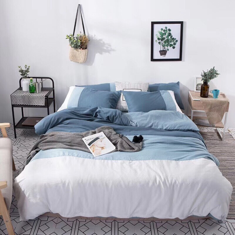 Bật mí top sản phẩm chăn ga gối đệm được ưu chuộng hiện nay 1 Chăn ga gối đệm Hàn Quốc với gam màu đơn giản tô điểm cho căn phòng bạn