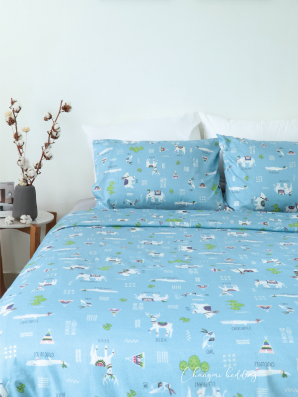 Bộ chăn ga 5 món Cotton Satin CM1049