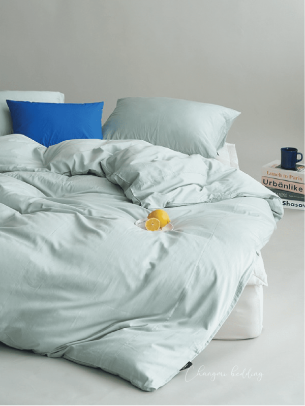 Bộ chăn ga 5 món 100% Cotton Sateen Hàn Quốc CM1093