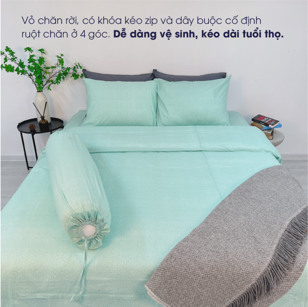 Bộ Chăn Ga Cotton Percale Hàn Quốc CM1019 - Hình ảnh 4
