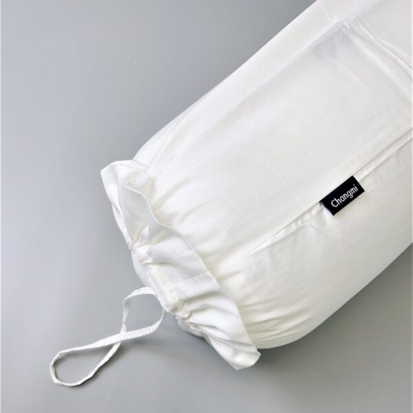 Vỏ Gối Ôm trắng trơn 100% Cotton Lụa tự nhiên - 40 x 110 cm