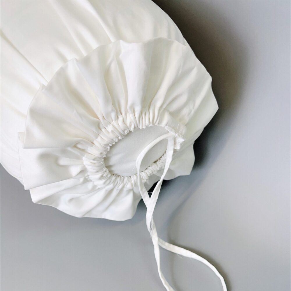 Vỏ Gối Ôm trắng trơn 100% Cotton Lụa tự nhiên - 40 x 110 cm - Hình ảnh 2
