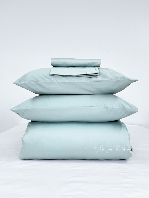 Bộ Chăn Ga Cotton Sateen Siêu Mềm Mịn G85-5 Món