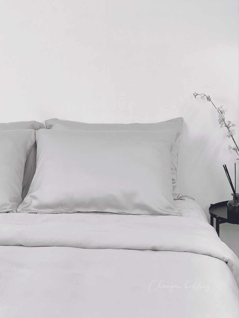 Bộ 4 món TENCEL™ Châu Âu cao cấp – Xám Bạc