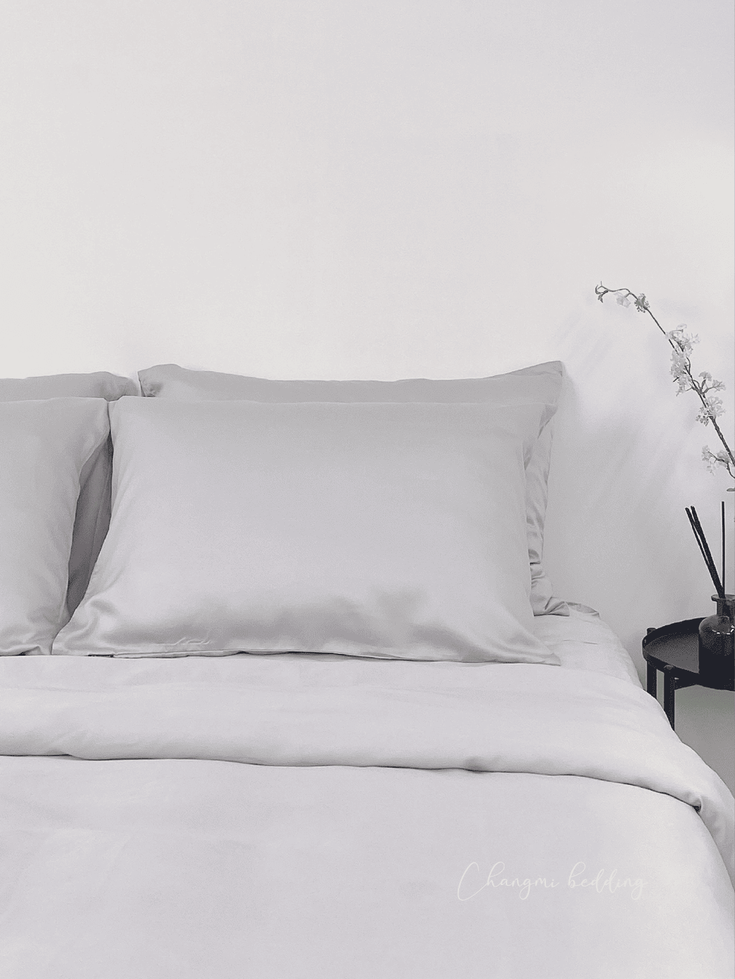 Bộ 4 món TENCEL™ Châu Âu cao cấp – Xám Bạc