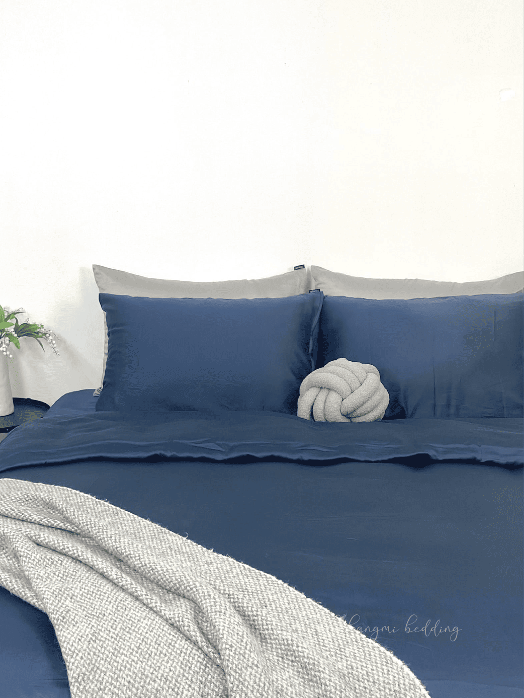 Bộ 4 món TENCEL™ Châu Âu cao cấp – Xanh Navy