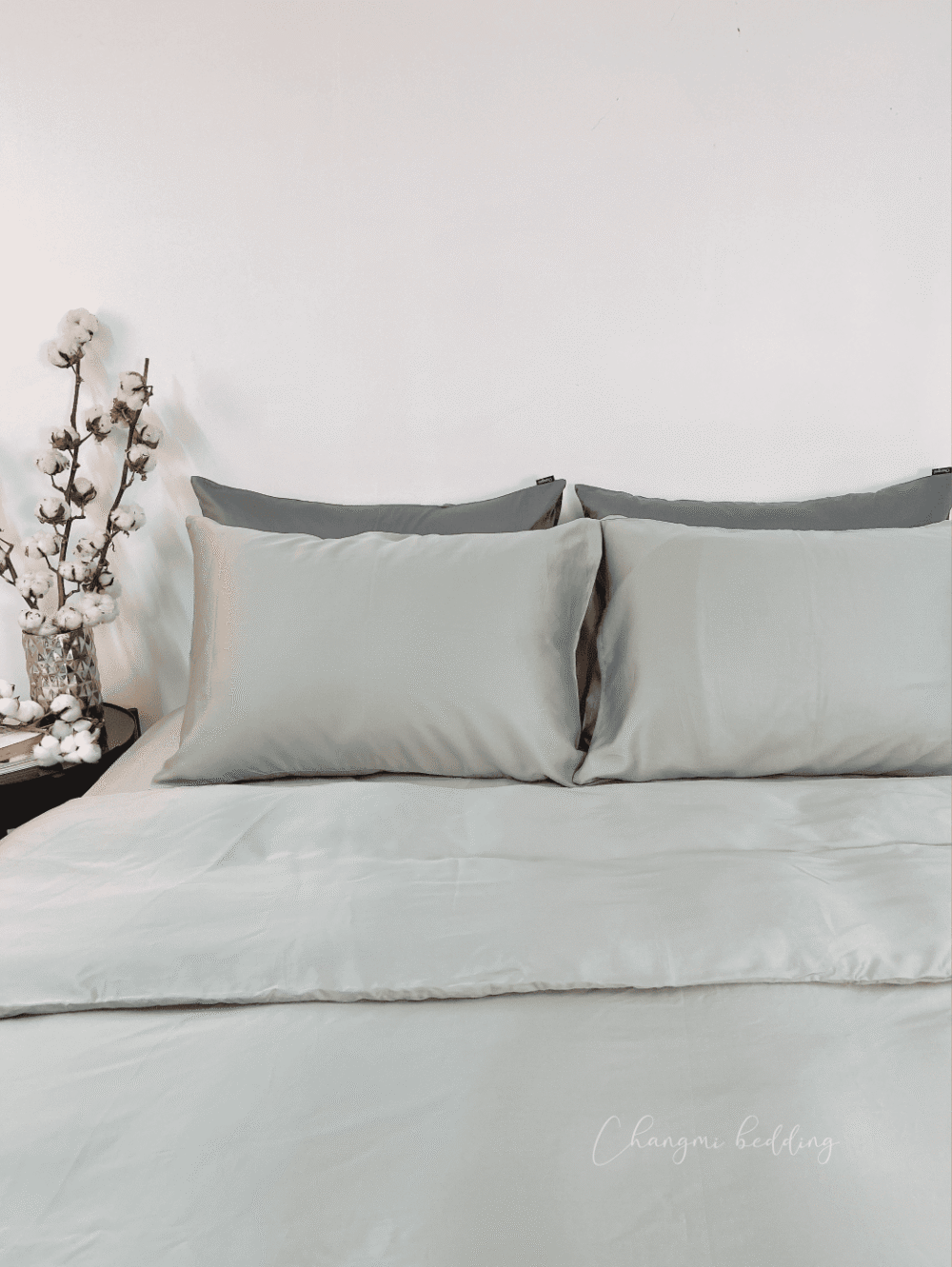 Bộ 4 món TENCEL™ Châu Âu cao cấp – Xanh Khói