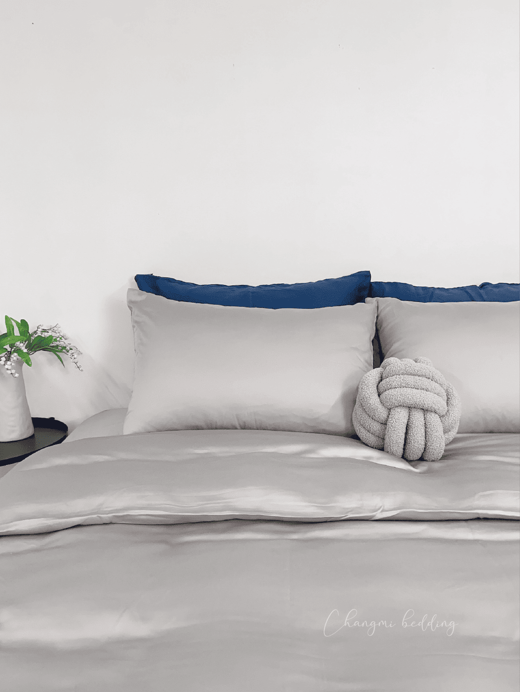 Bộ 4 món TENCEL™ Châu Âu cao cấp – Xám Nhạt