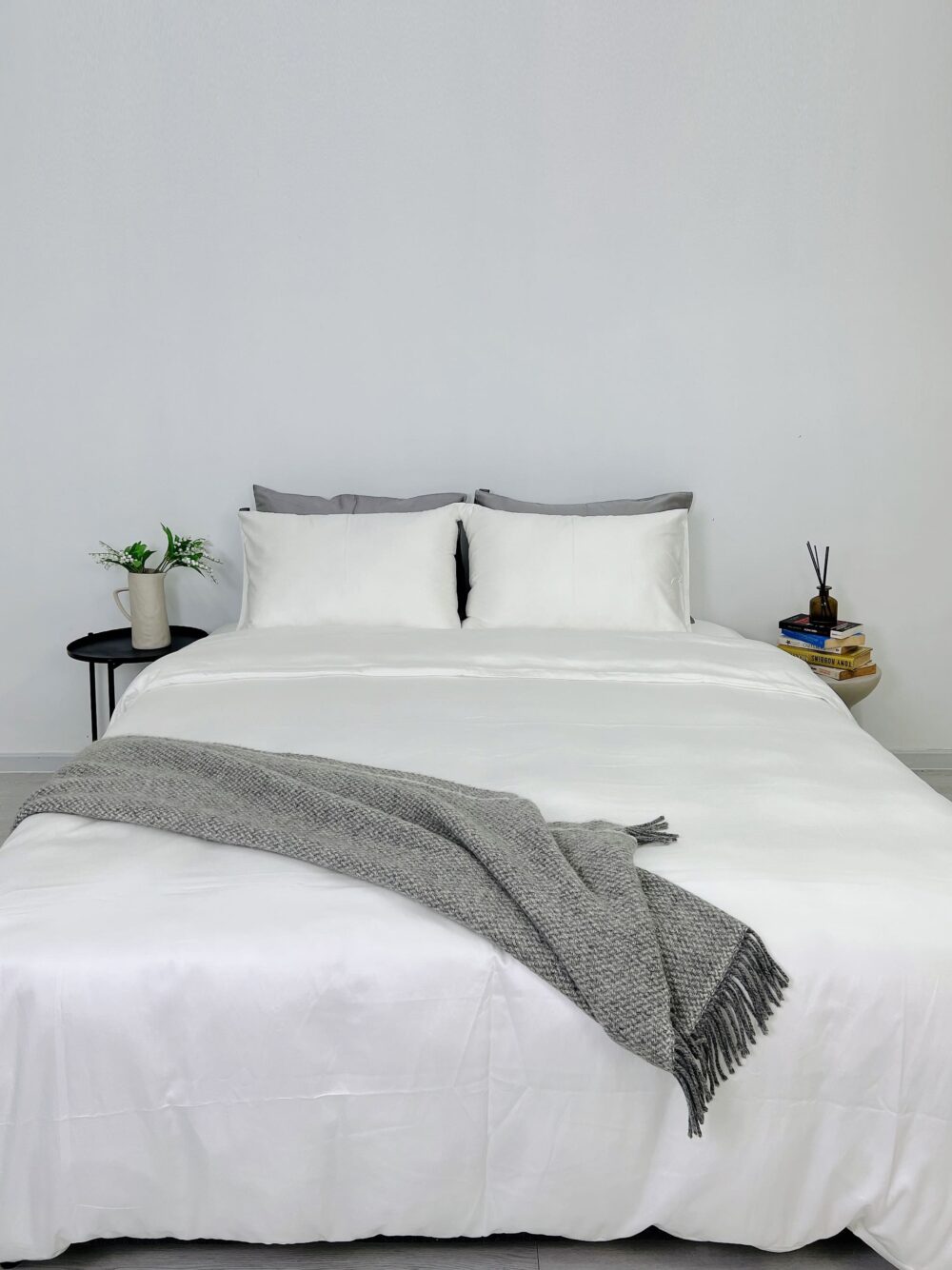 Vỏ chăn Cotton TENCEL™ cao cấp - Trắng - Ảnh 2