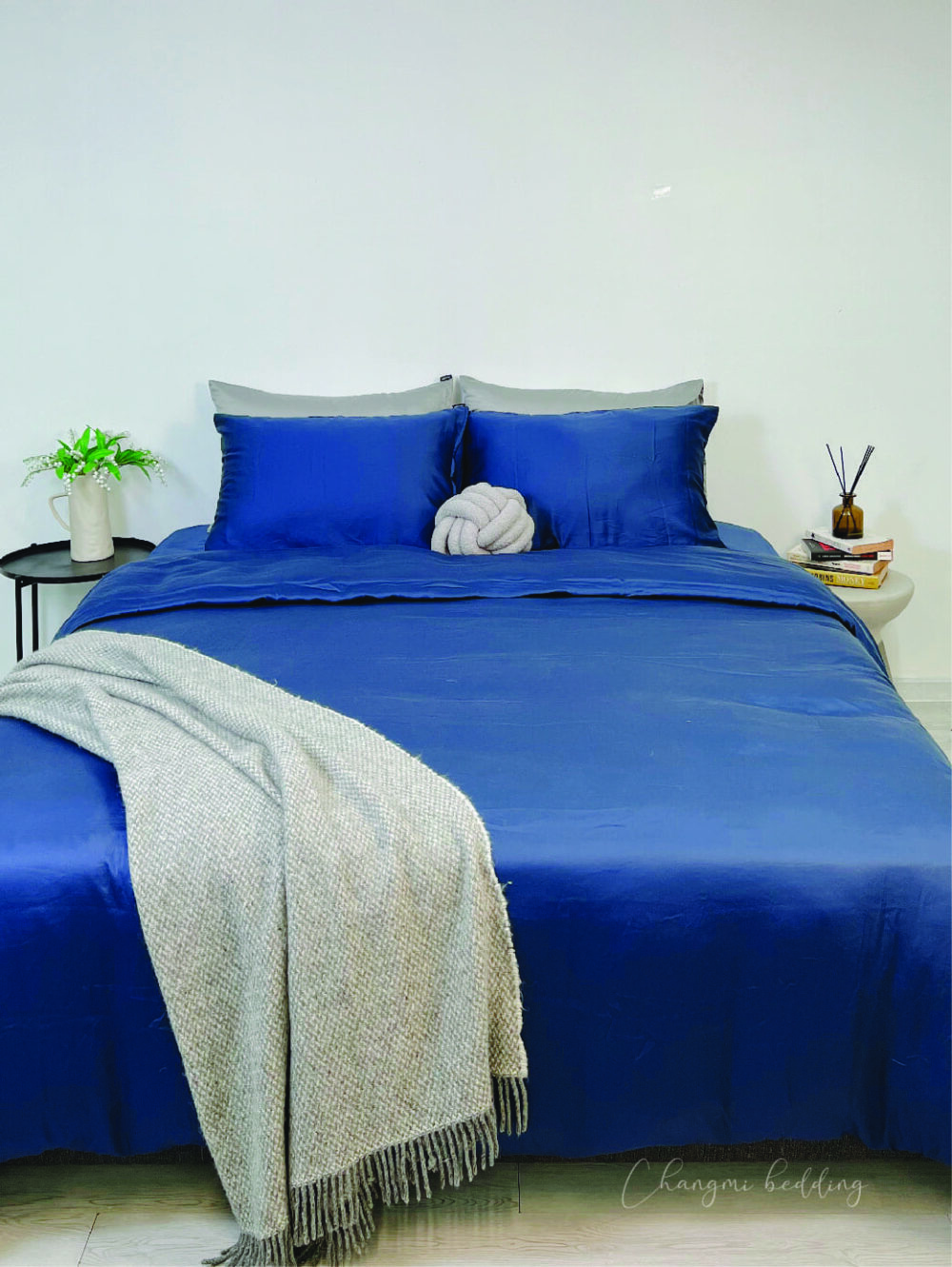 Vỏ chăn TENCEL™ Châu Âu cao cấp - Xanh Navy - Ảnh 2