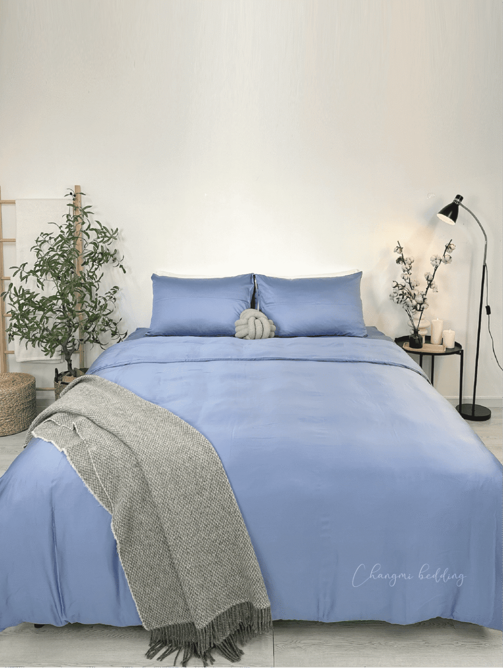 Bộ 4 món TENCEL™ Châu Âu cao cấp – Xanh Biển - Ảnh 2