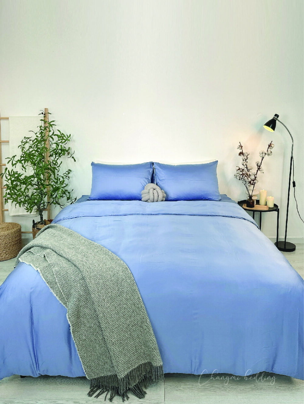Bộ 5 món TENCEL™ Châu Âu cao cấp - Xanh Biển - Ảnh 2