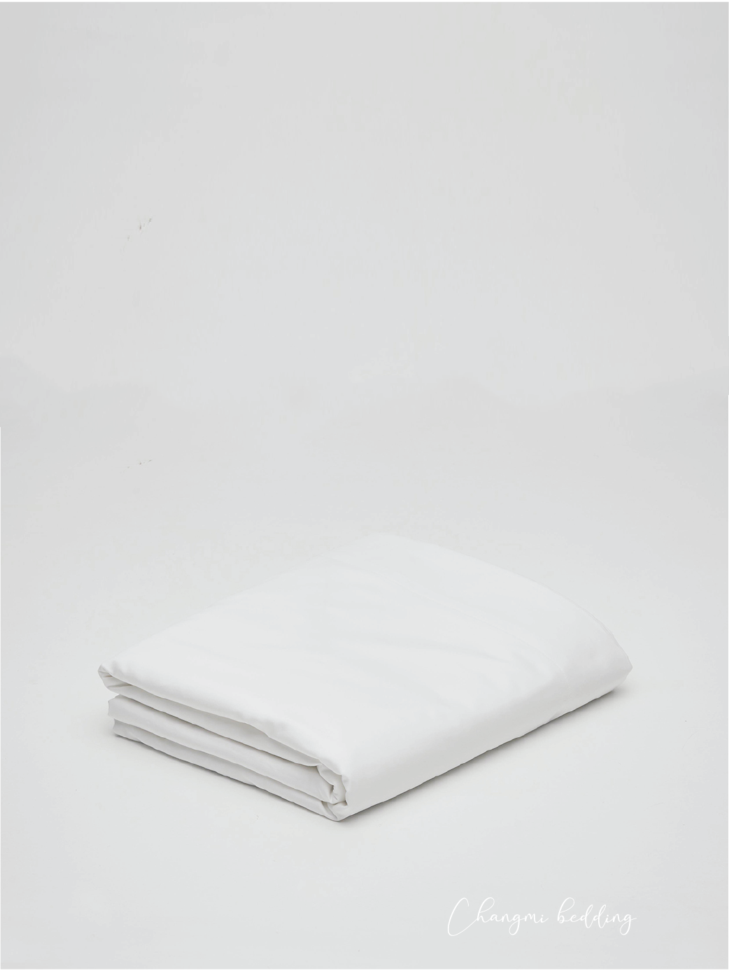 Ga trải Cotton Sateen 250 sợi trắng trơn